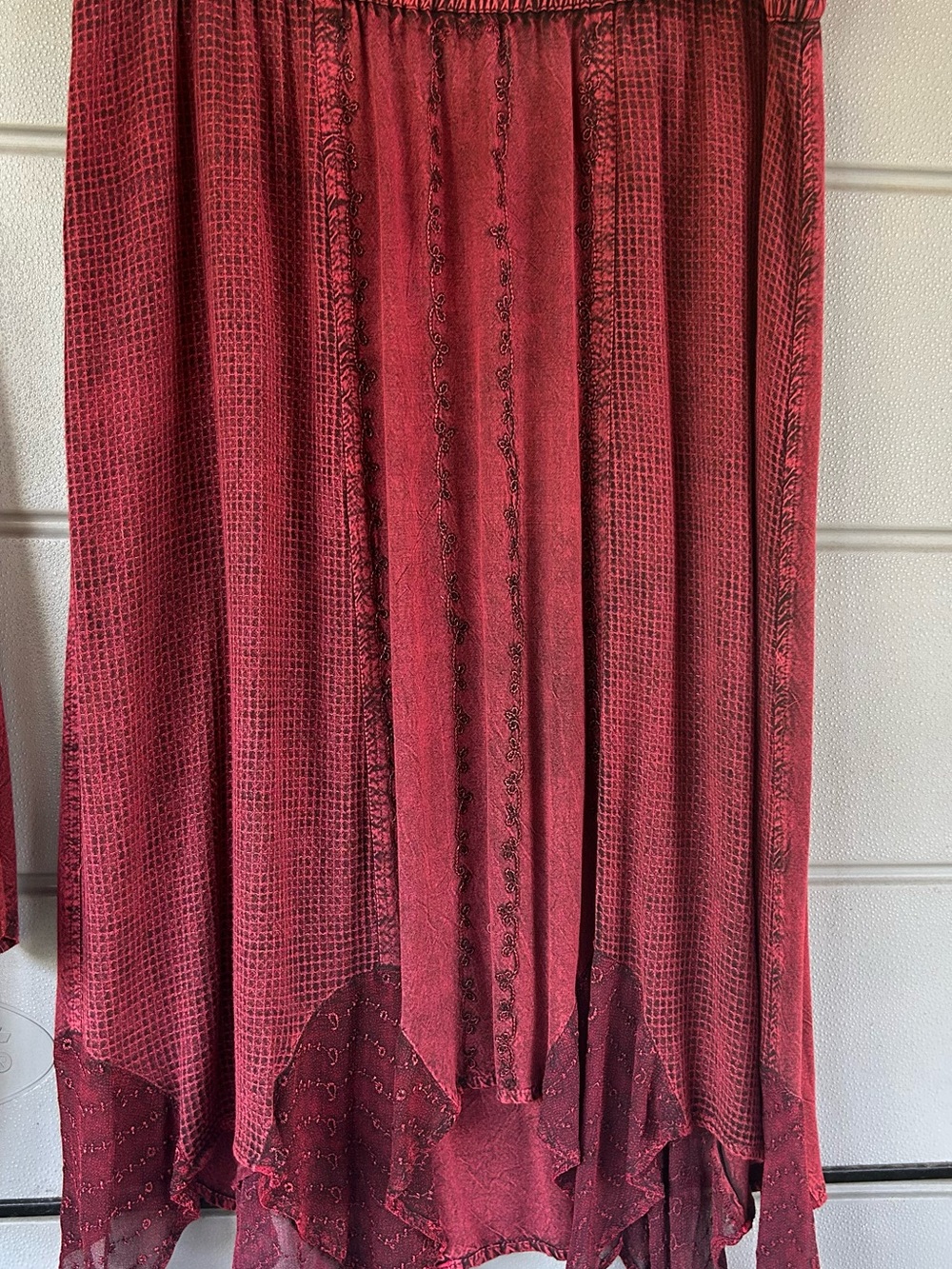 Catherines Wine Red High-Low Maxi Skirt